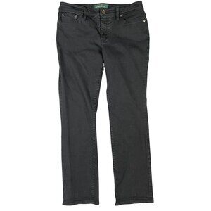 LRL Ralph Lauren Womens Jeans 8 Black Capsule Work Modern Straight Minimal Norm